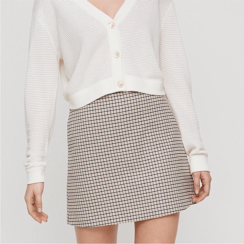 Aritzia Wilfred New Classic Plaid Mini Skirt Size 0